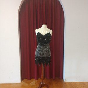 Black Rhinestone Latin Ballroom Dress
